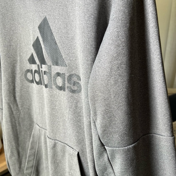 Adidas Men’s Gray Logo Hoodie Size M - Picture 7 of 12